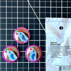 NWOT Girl Scout Junior Animal Habitat Awards Badges, Lot of 3 • Junior Award